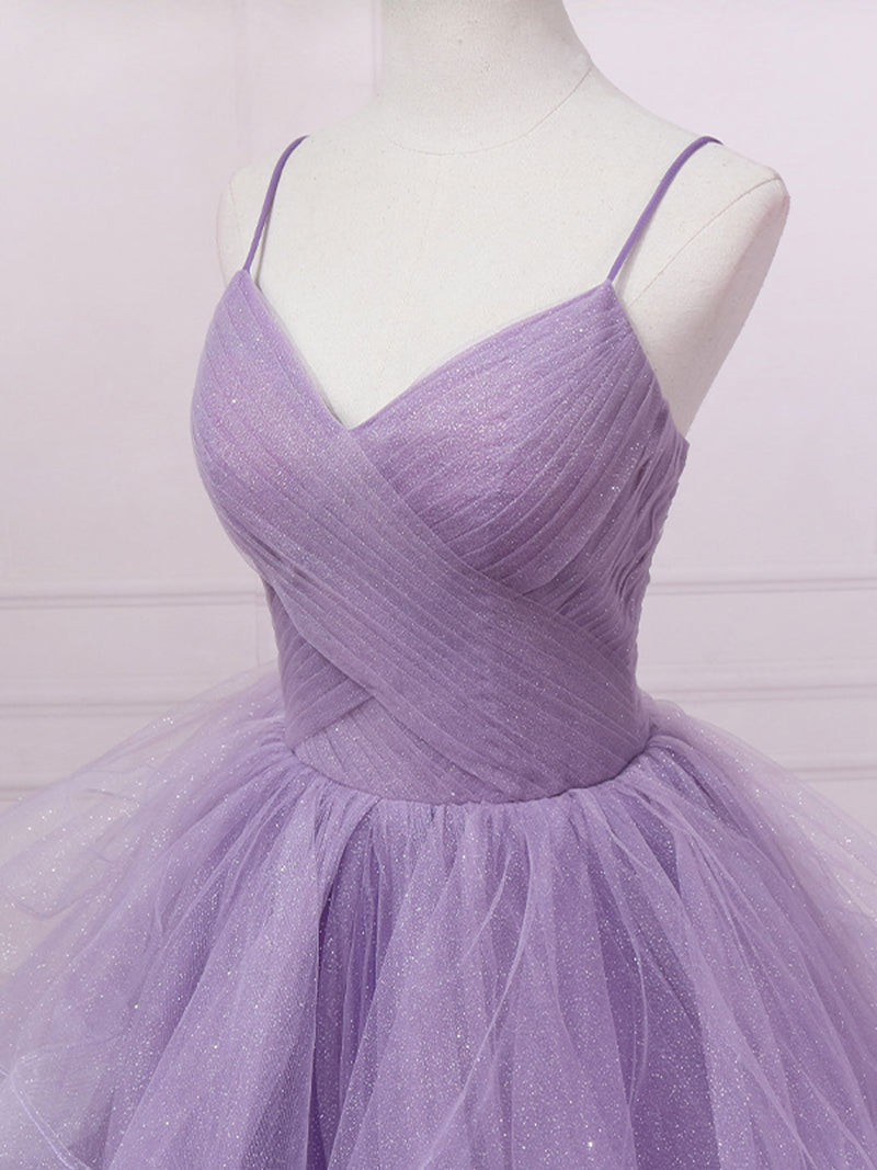 purple cocktail dress